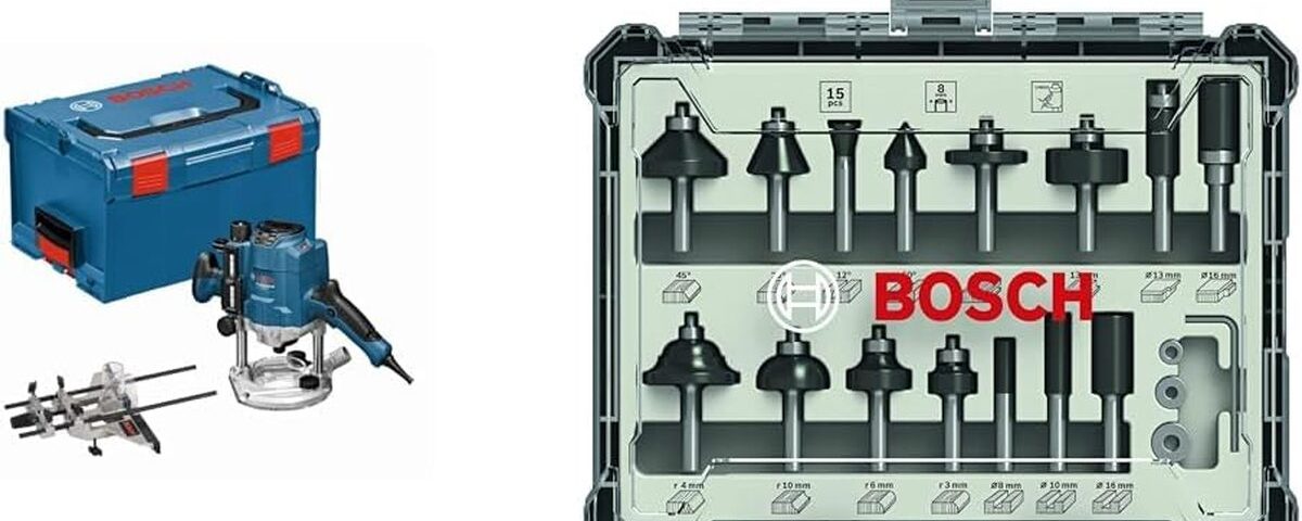 Test : défonceuse Bosch GOF CE 1250 W + kit 15 fraises