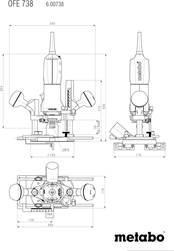 Metabo OFE 738 Défonceuse électrique 710 W (Import Allemagne)