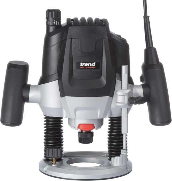 Trend Défonceuse plongeante 12 mm à vitesse variable, 2100W, 230V EU, profondeur de plongée 50 mm, défonceuse pour usages multiples, T7EK/EURO