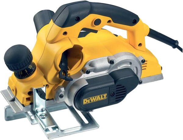 DEWALT - Rabot 4 mm - D26500-QS - Raboteuse Puissante avec Poignées en Caoutchouc et Éjecteur de Copeaux Droite / Gauche - Ponçage du Bois Jusqu'à 4mm - 1050W
