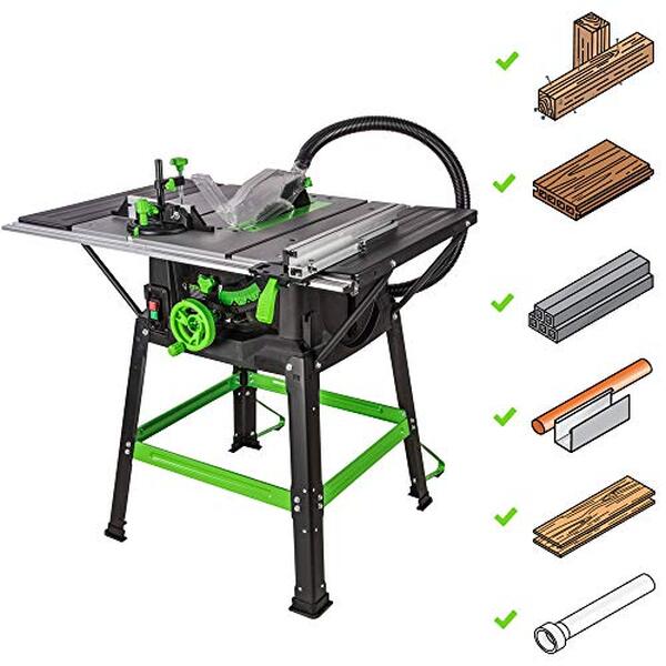 Explorez les performances de la scie sur table Evolution Power Tools Fury 5-S, idéale pour couper divers matériaux avec précision et efficacité.