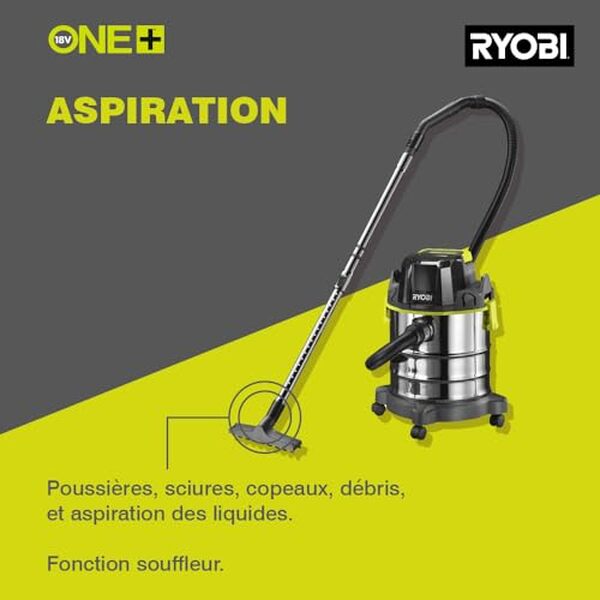 Découvrez le test complet de l'aspirateur Ryobi R18WDV-0 18L : idéal pour l'entretien efficace de vos espaces grâce à sa capacité pour eau et poussière.