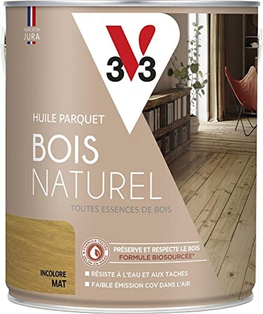 Test de l'huile parquet V33 incolore mat