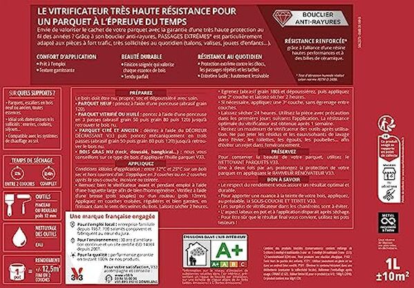 Découvrez notre test complet du vitrificateur V33 Passages Extrêmes incolore satin 2, 5 L : performances, application et résultats sur vos surfaces. 