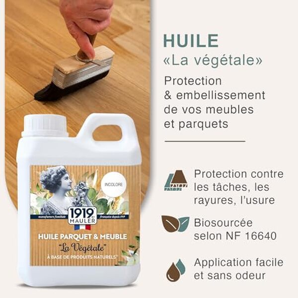 Découvrez notre test complet de l'huile parquet et meuble la Végétale 5L incolore de By Mauler 2026 : performance, application et résultats.