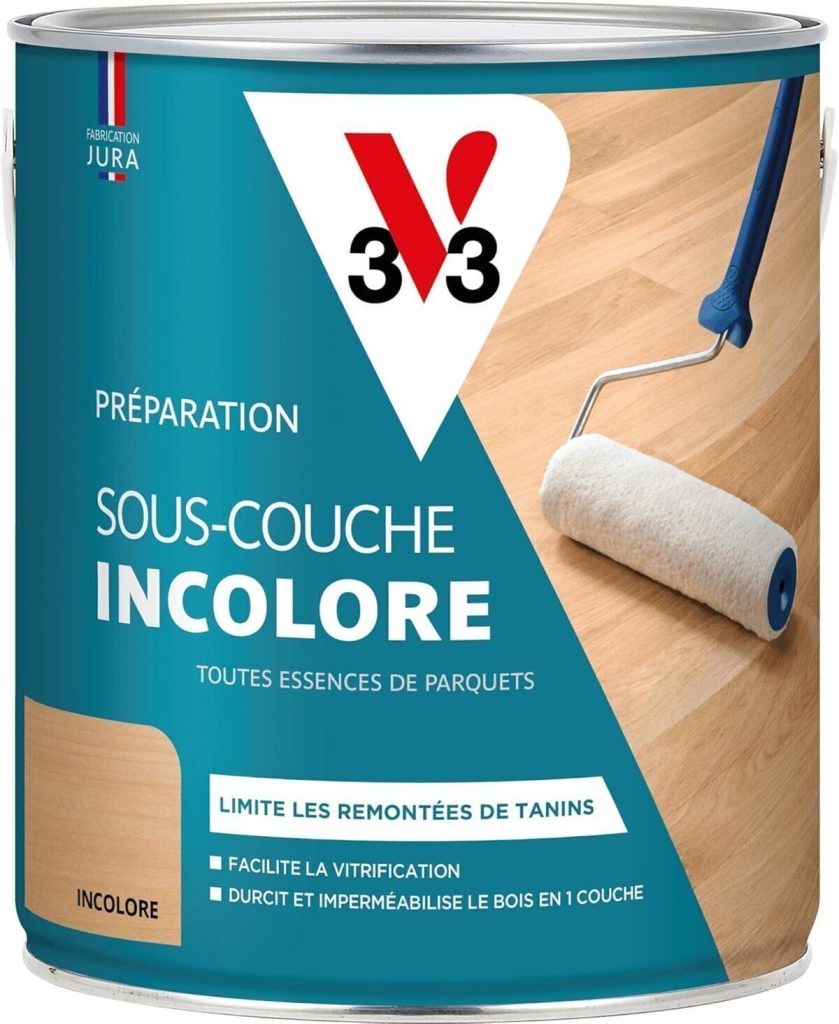 Test du V33 sous-couche parquets incolore mat 2, 5L avant vitrification