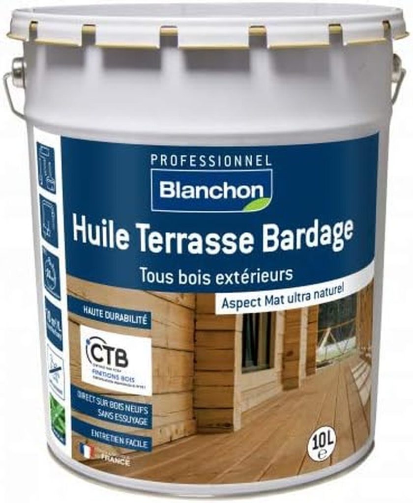 Test : huile terrasse bardage 10L Bois naturel Blanchon