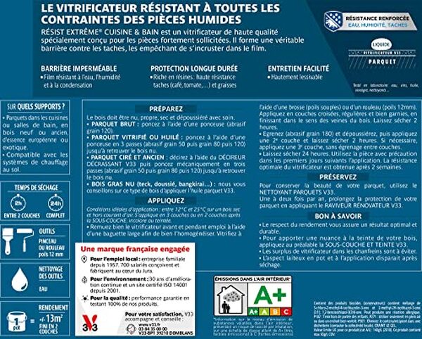 Découvrez le vitrificateur V33 Résist extrême satin 2, 5L: une protection optimale pour vos bois avec finition satinée. Test complet, avis et conseils d'application.