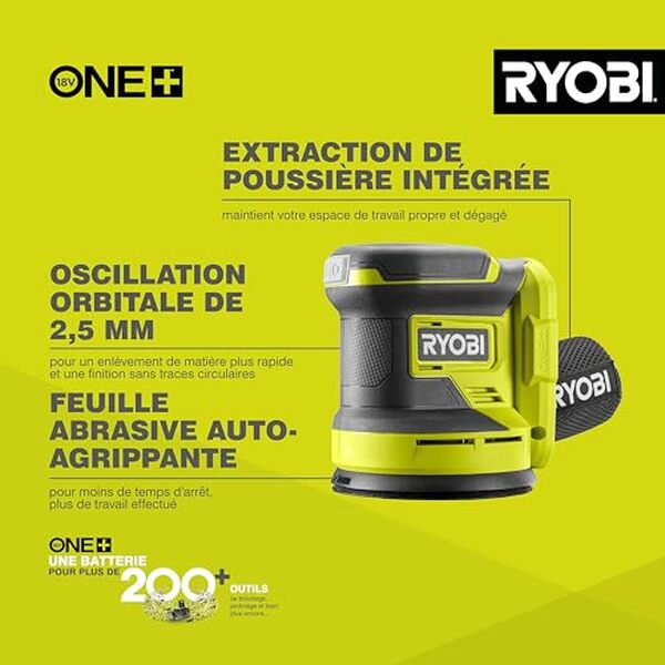 Découvrez notre test complet de la ponceuse excentrique Ryobi ONE+ 18V RROS18-0 : performances, avantages et verdict pour vos travaux de ponçage.
