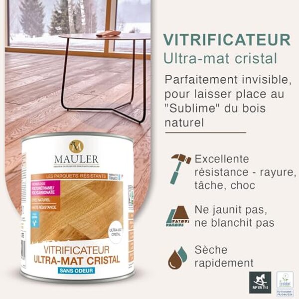 Découvrez notre test complet du vitrificateur ultra-mat cristal mauler : protection qualité professionnelle pour parquet, finition mate et durabilité garantie.
