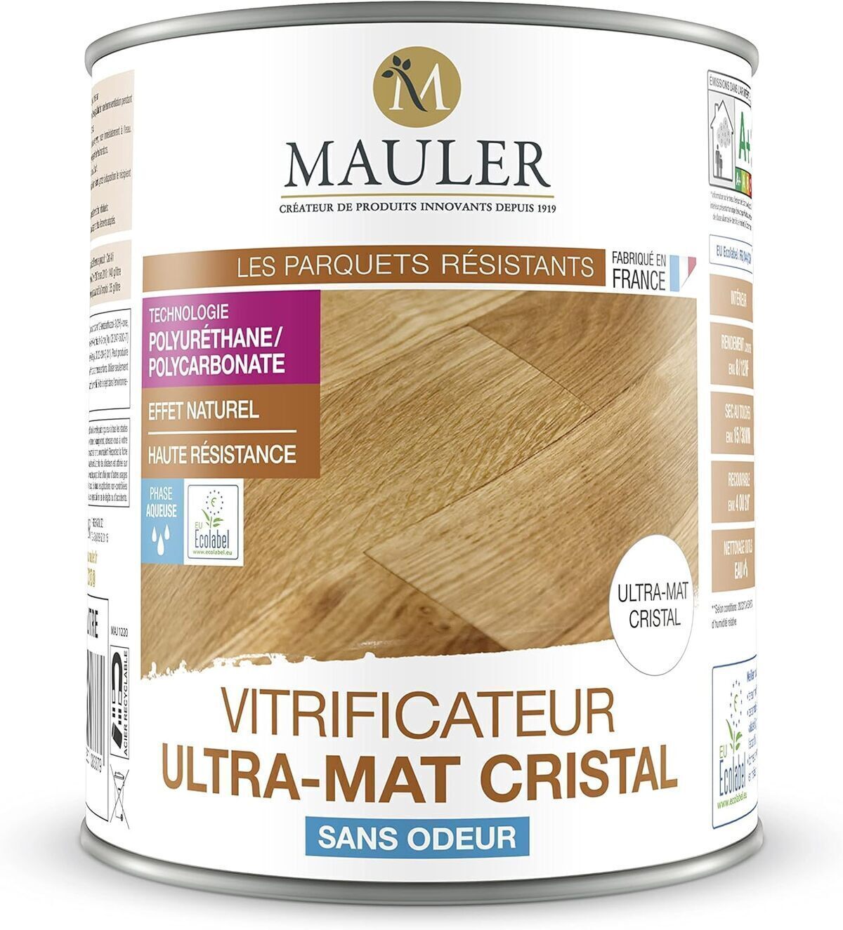 Test : mauler vitrificateur ultra-mat cristal, protection parquet qualité pro