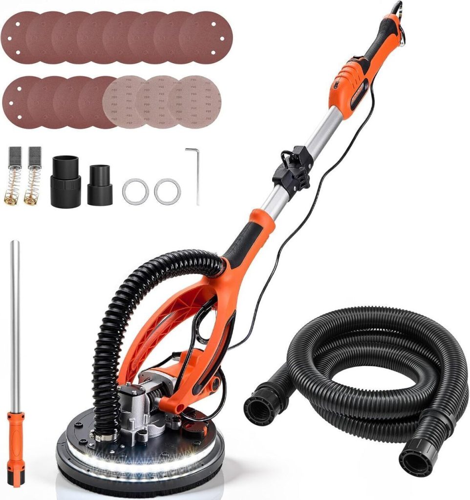 Test : ponceuse girafe VEVOR 1150 W avec aspirateur et LED