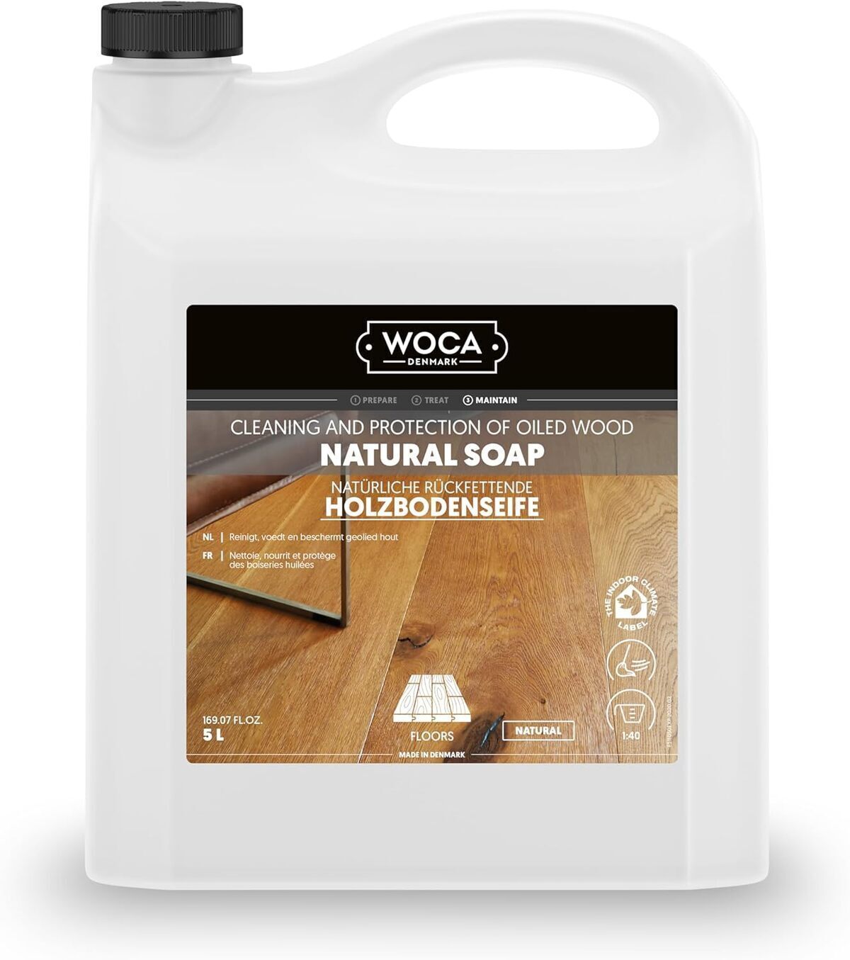 Test : savon naturel Woca 511050A pour sol neutre
